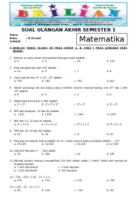 Contoh Soal Matematika Kelas 5 Semester 1 Dalchaebi