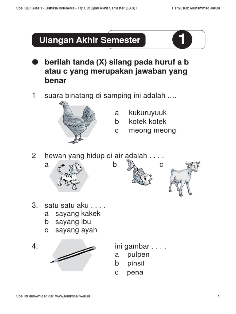 Membangun Fondasi Literasi Contoh Soal Ujian Bahasa Indonesia Kelas 1 Membangun Fondasi Literasi Contoh Soal Ujian Bahasa Indonesia Kelas 1