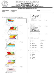 Contoh Soal Uts Bahasa Inggris Kelas 9 Semester 1 - Piffle me